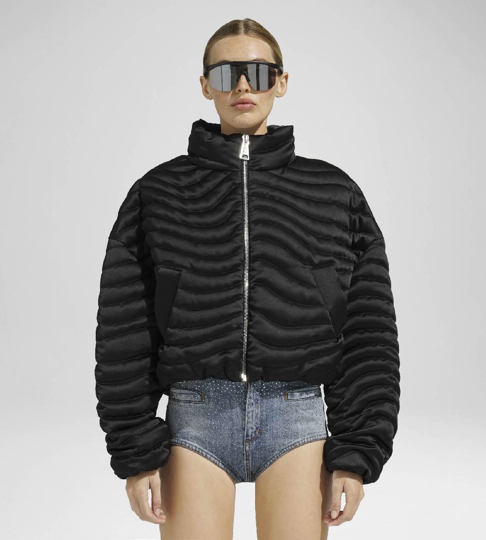 Khrisjoy JOY SATIN CROPPED BLACK In Linea