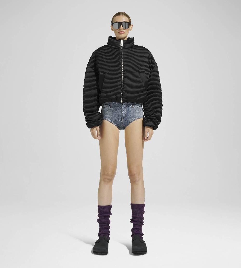Khrisjoy JOY SATIN CROPPED BLACK In Linea