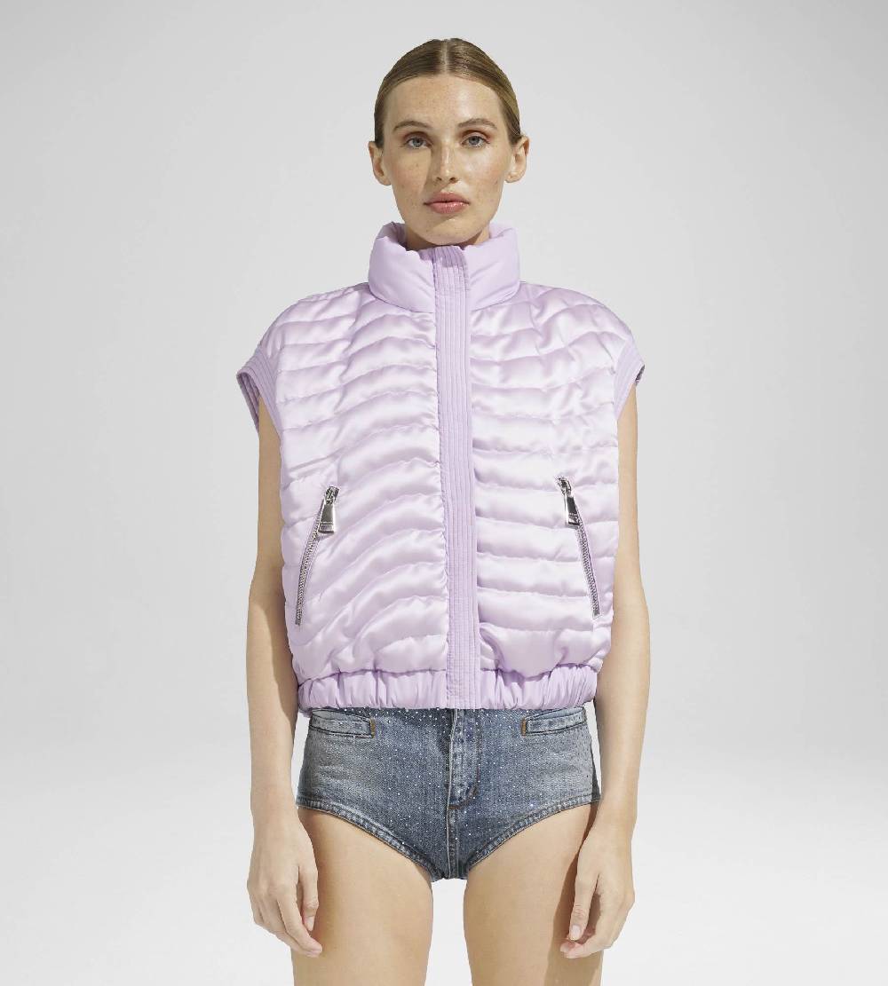 Khrisjoy JOY SATIN CROPPED VEST HEATHER Promozione