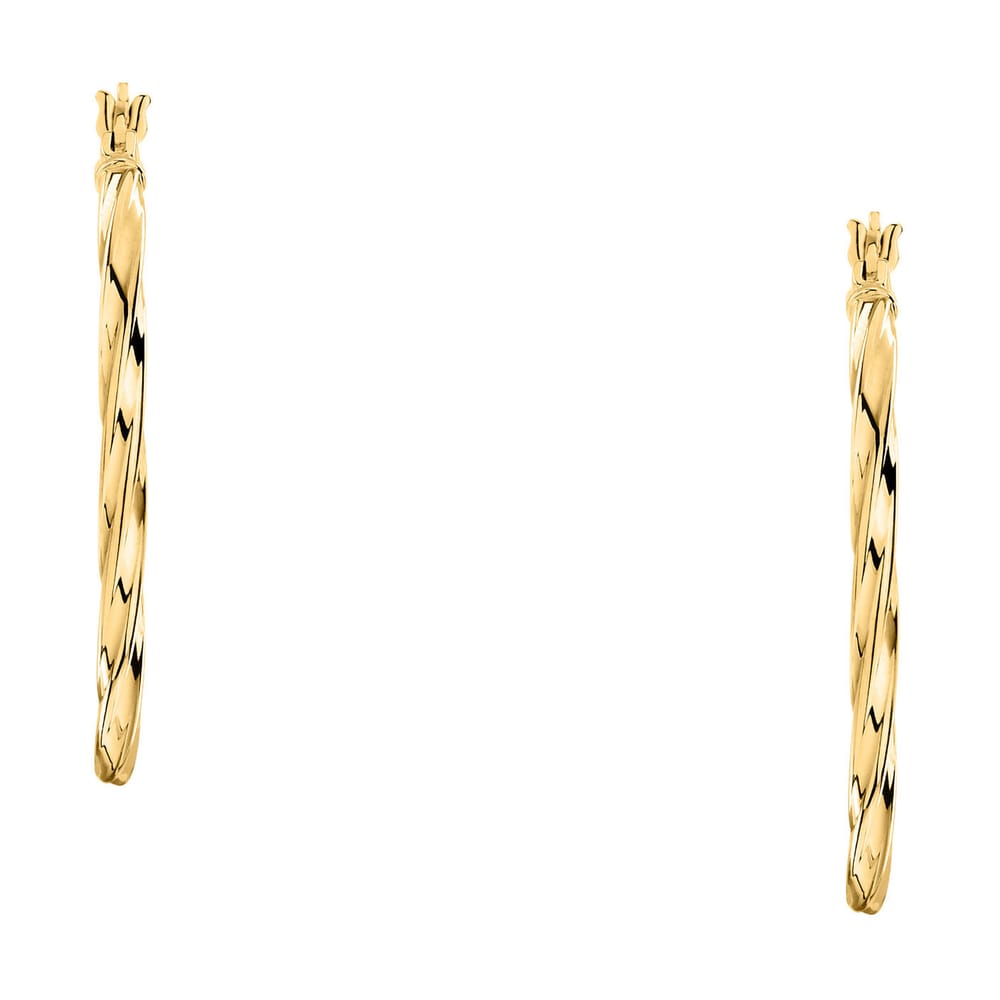 La Petite Story Orecchini a Cerchio - Creole in Oro, ⌀30mm In Linea