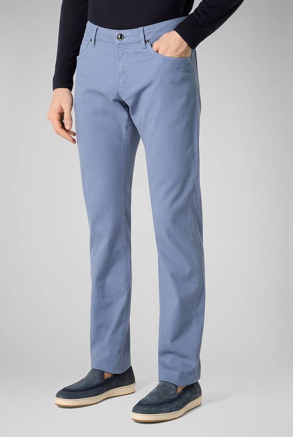 Lab. Pal Zileri Pantalone 5 tasche in cotone stretch tinto in capo Italy