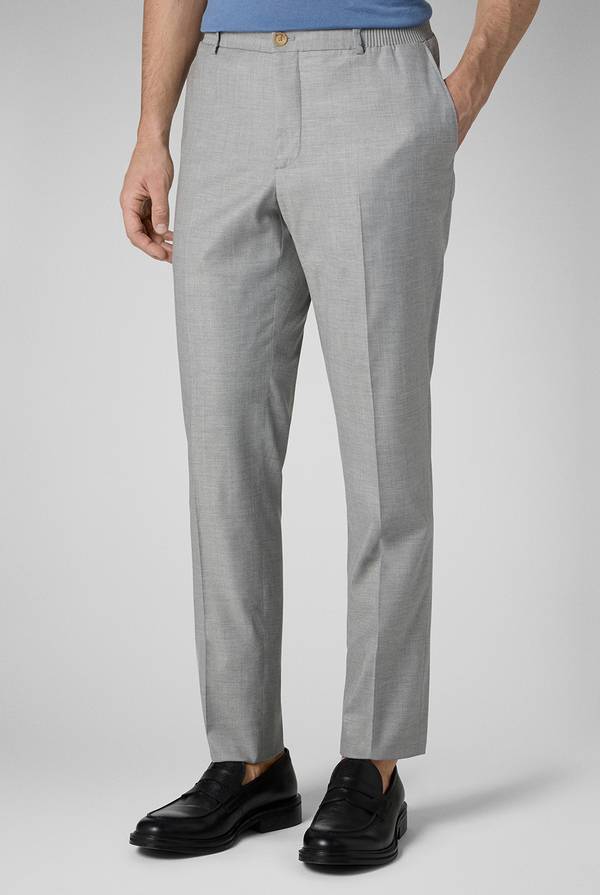 Lab. Pal Zileri Pantalone classico in lana e bamboo Spedizione Gratuita