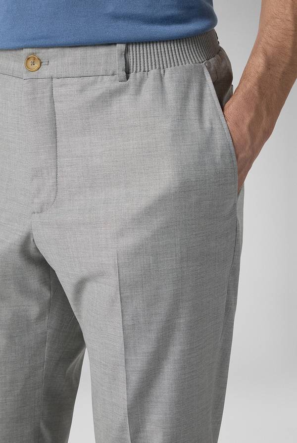 Lab. Pal Zileri Pantalone classico in lana e bamboo Spedizione Gratuita