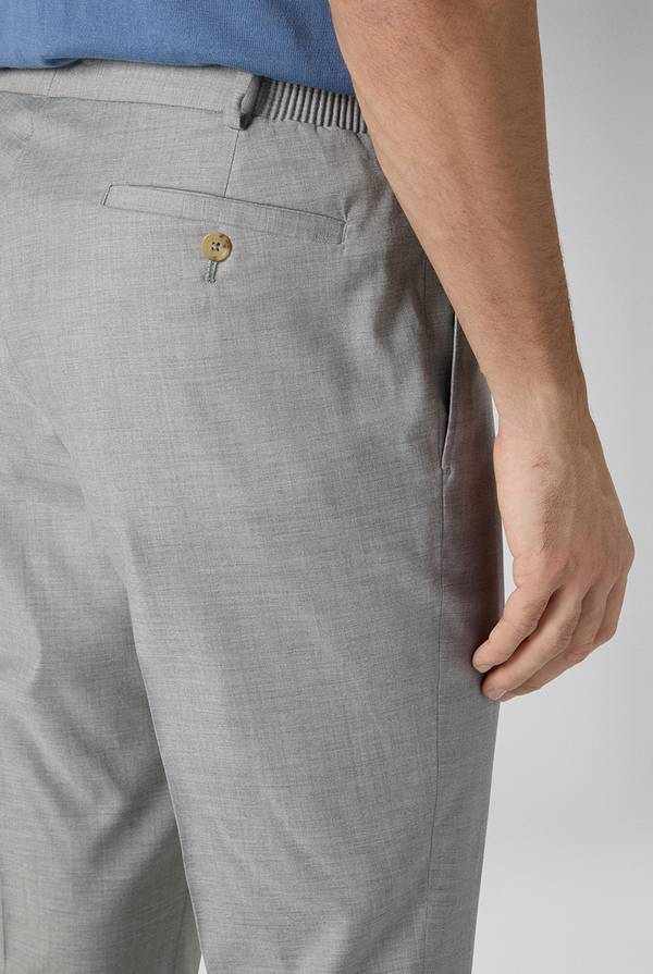 Lab. Pal Zileri Pantalone classico in lana e bamboo Spedizione Gratuita