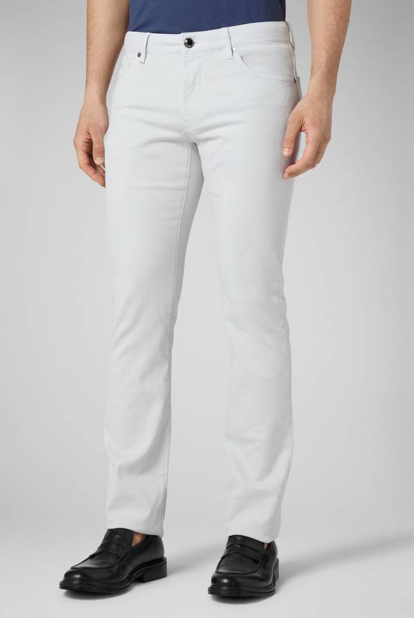 Lab. Pal Zileri Pantalone 5 tasche in cotone stretch tinto in capo Acquista Ora