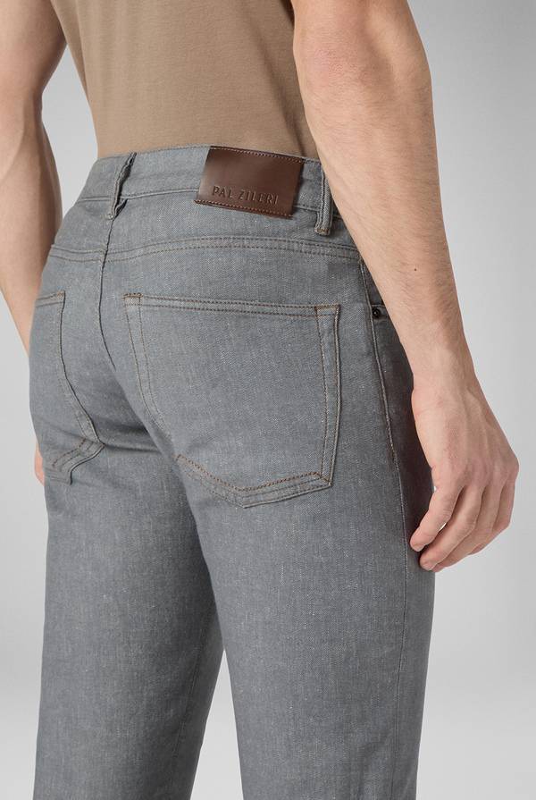 Lab. Pal Zileri Denim 5 tasche effetto lino Promozione Limitata