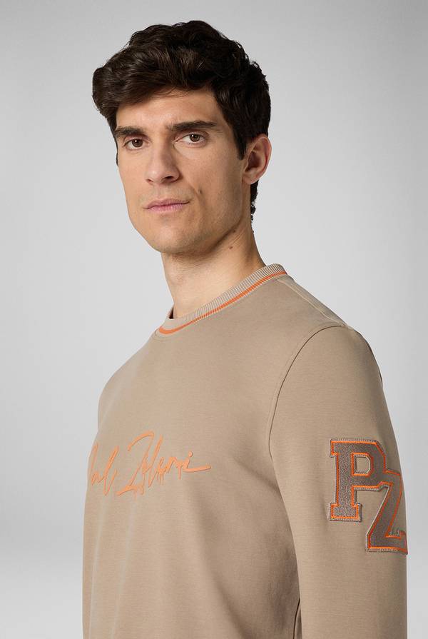 Lab. Pal Zileri Felpa in cotone stretch con logo Presa