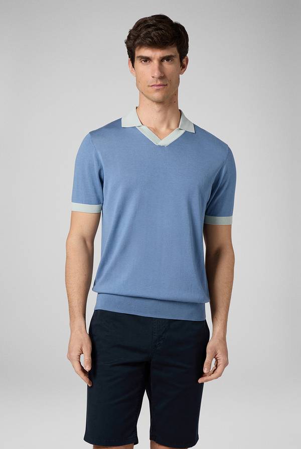 Lab. Pal Zileri Polo a maniche corte con scollo a V Sconto
