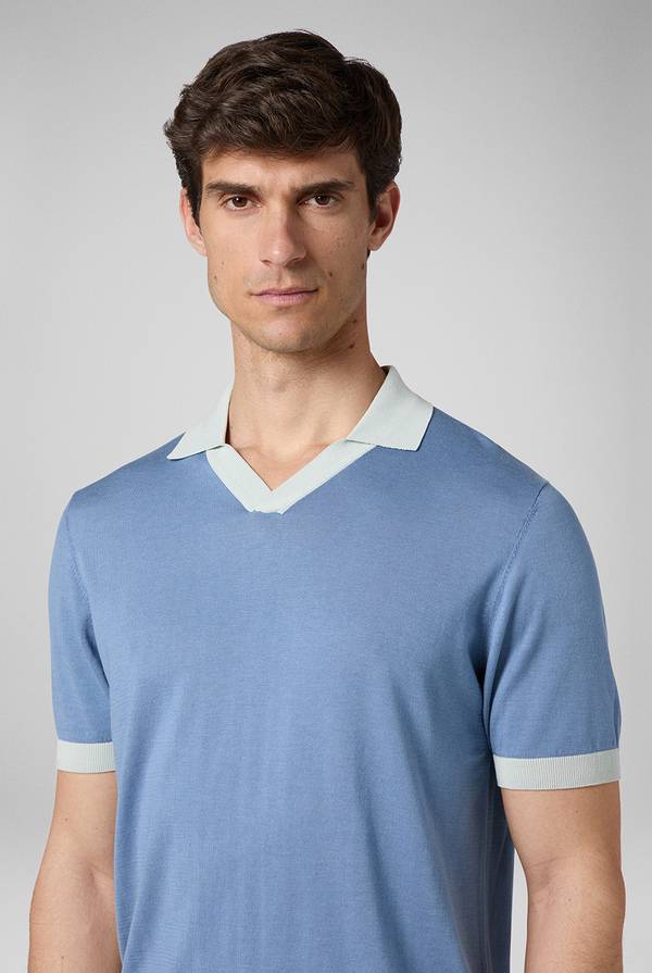 Lab. Pal Zileri Polo a maniche corte con scollo a V Sconto
