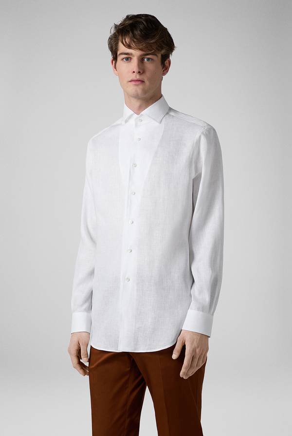 Lab. Pal Zileri Camicia in lino bianca Italia