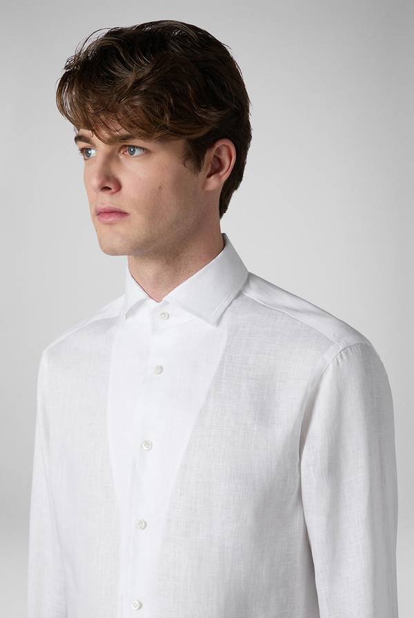 Lab. Pal Zileri Camicia in lino bianca Italia