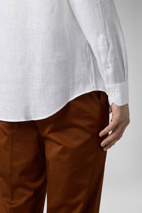 Lab. Pal Zileri Camicia in lino bianca Italia