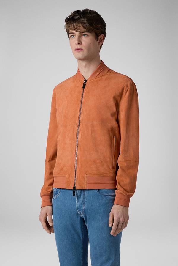 Lab. Pal Zileri Bomber in suede color albicocca Nuovo