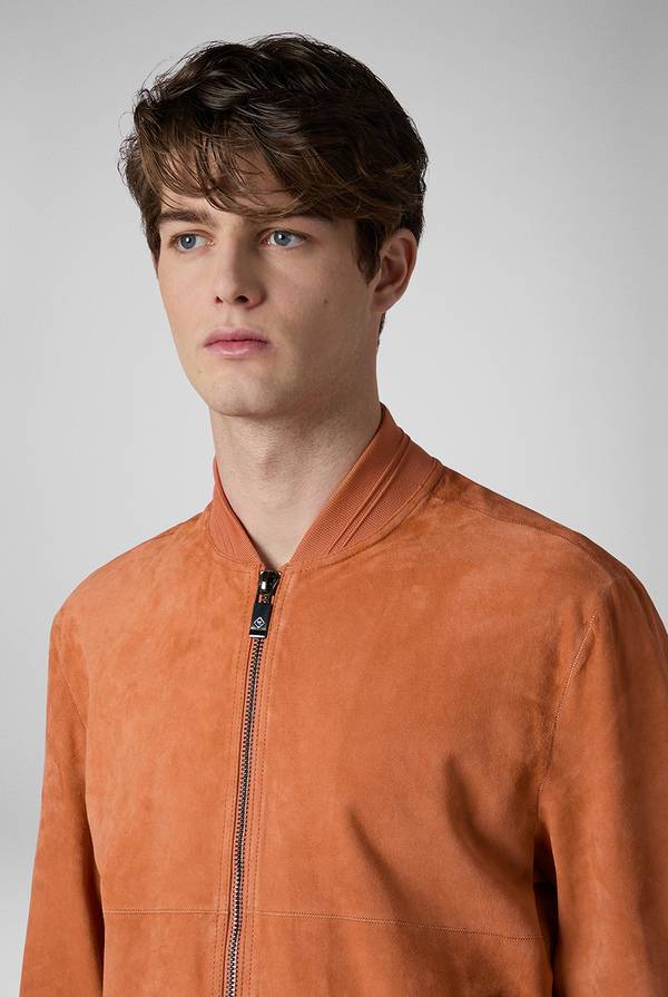Lab. Pal Zileri Bomber in suede color albicocca Nuovo