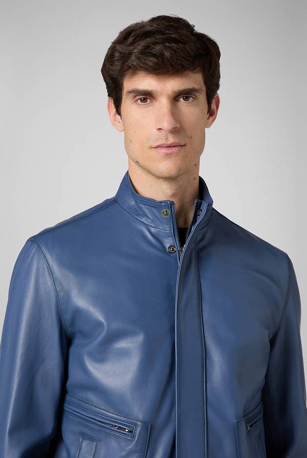Lab. Pal Zileri Biker in nappa color anice Prezzo Ridotto