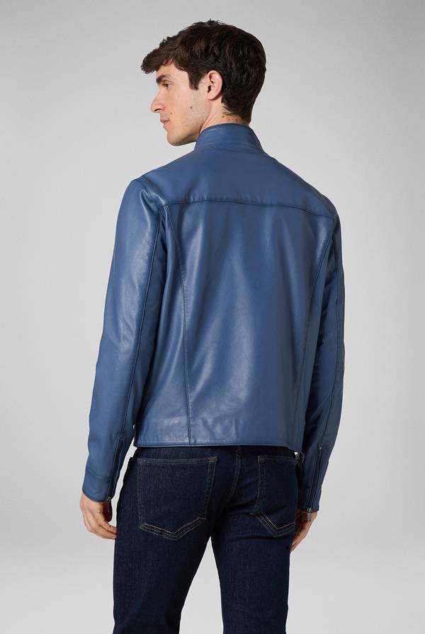 Lab. Pal Zileri Biker in nappa color anice Prezzo Ridotto