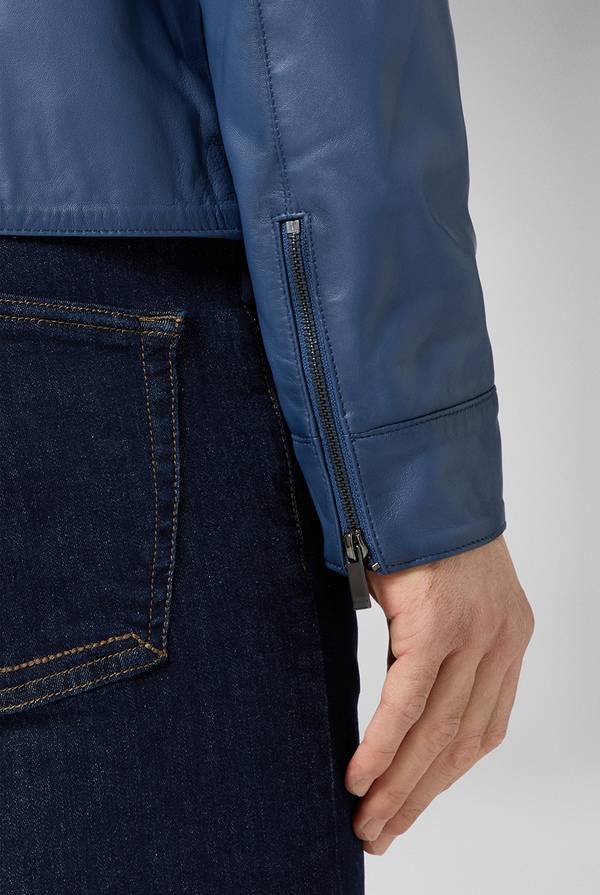 Lab. Pal Zileri Biker in nappa color anice Prezzo Ridotto