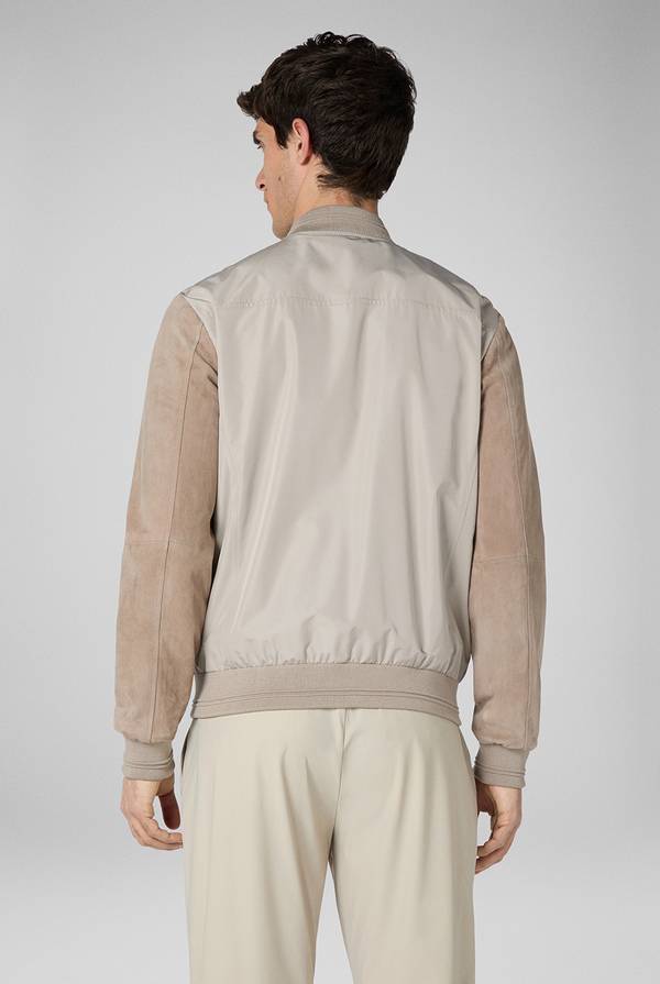 Lab. Pal Zileri Bomber beige in nylon e suede Convenienza