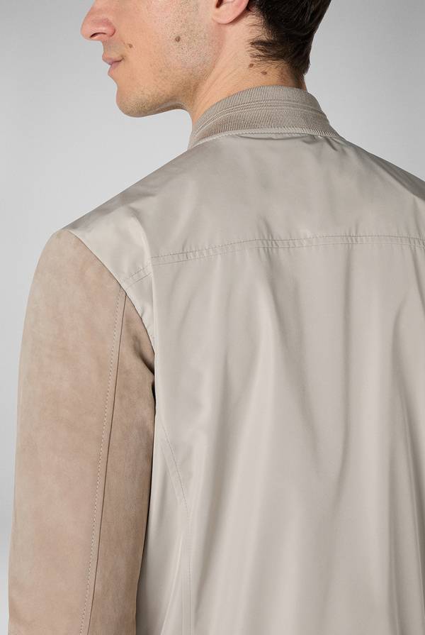 Lab. Pal Zileri Bomber beige in nylon e suede Convenienza