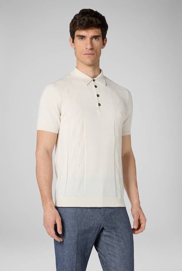 Lab. Pal Zileri Polo in maglia con calati Only for today
