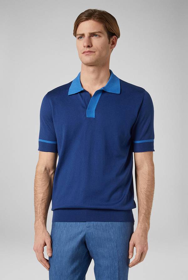 Lab. Pal Zileri Polo in maglia con dettagli a contrasto Negozio