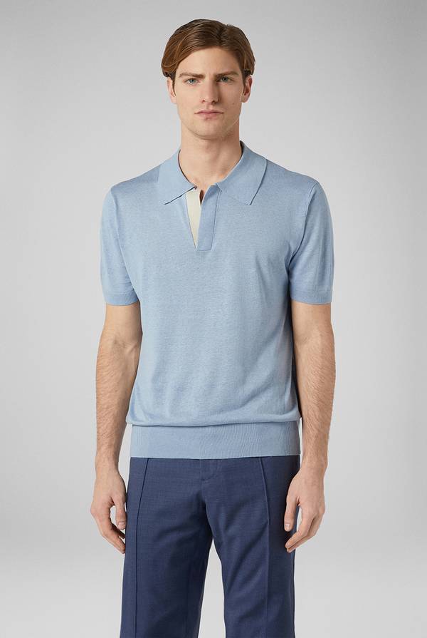 Lab. Pal Zileri Polo in maglia di lino e seta Nuova