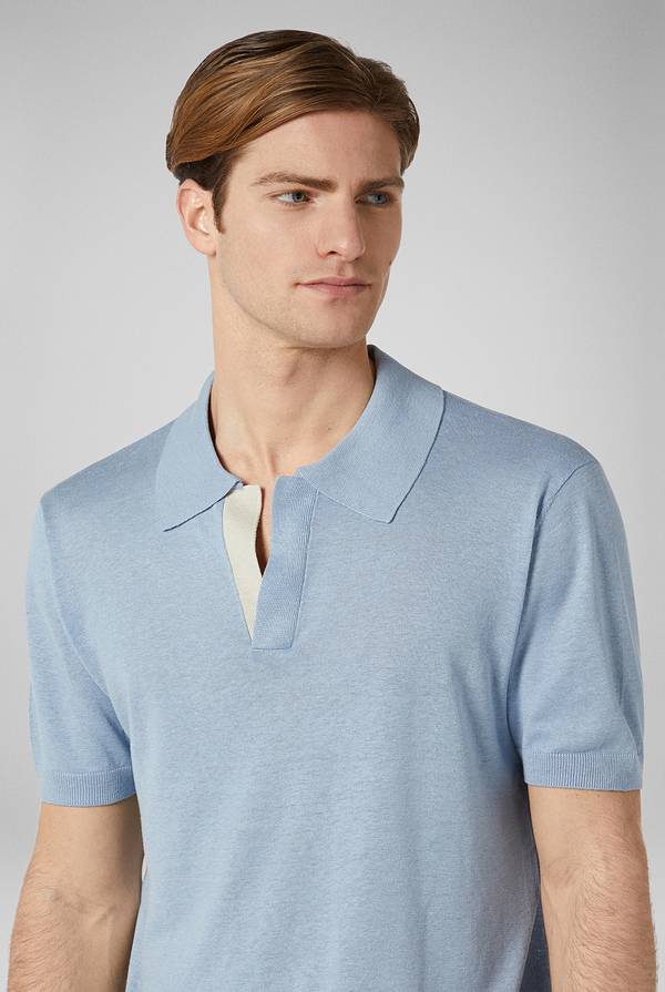 Lab. Pal Zileri Polo in maglia di lino e seta Nuova
