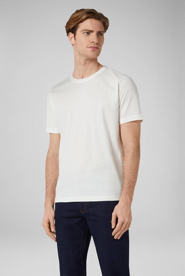 Lab. Pal Zileri T-Shirt in cotone nel colore bianco Vendita