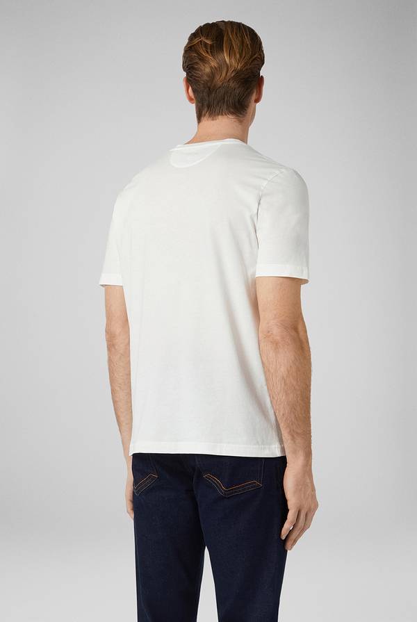 Lab. Pal Zileri T-Shirt in cotone nel colore bianco Vendita