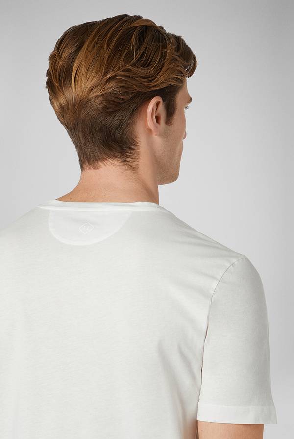 Lab. Pal Zileri T-Shirt in cotone nel colore bianco Vendita