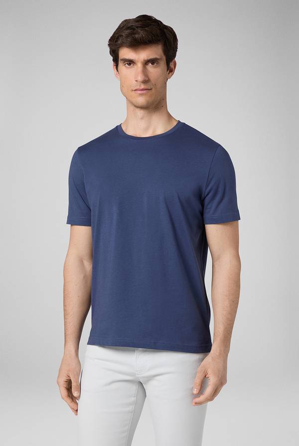 Lab. Pal Zileri T-Shirt in cotone nel colore blu Promozione