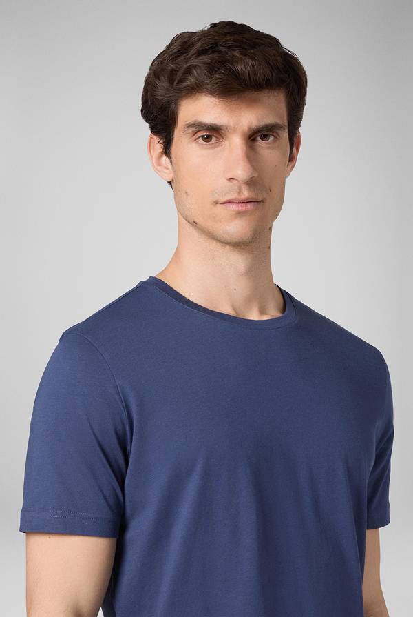 Lab. Pal Zileri T-Shirt in cotone nel colore blu Promozione
