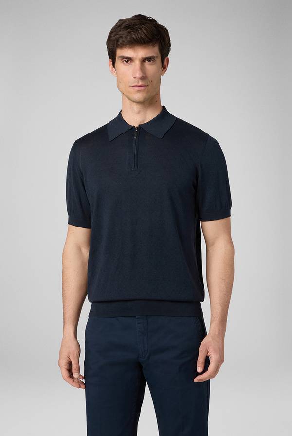 Lab. Pal Zileri Polo jacquard con monogramma pz Negozi Online