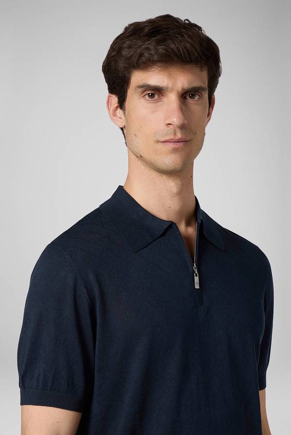 Lab. Pal Zileri Polo jacquard con monogramma pz Negozi Online