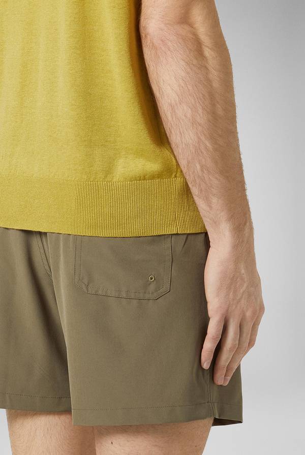 Lab. Pal Zileri Polo in maglia di lino e seta color senape Promozione Limitata