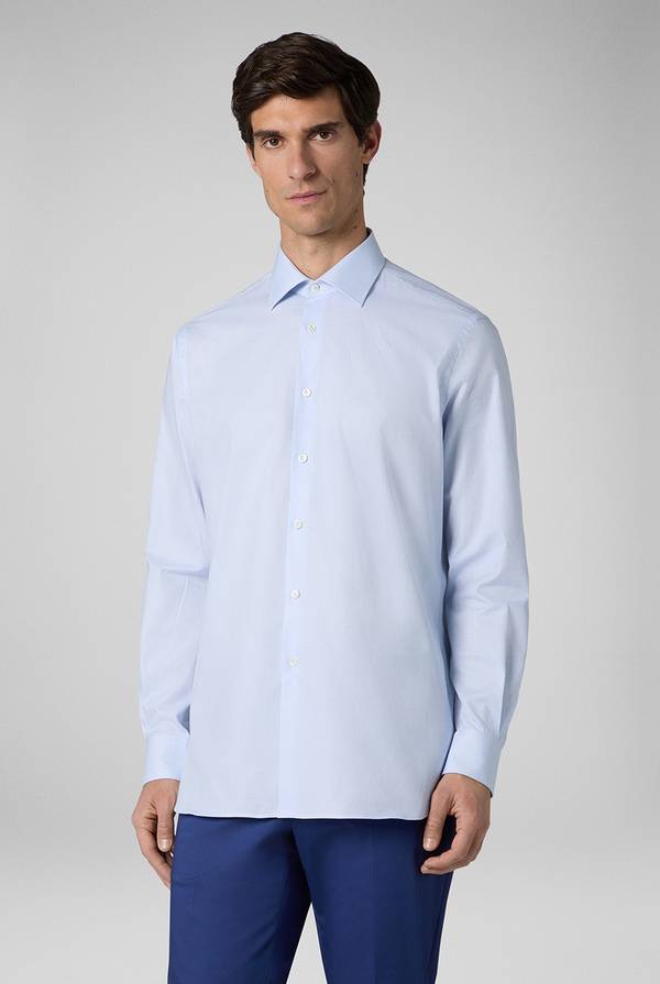 Lab. Pal Zileri Camicia azzurra con micro struttura Novità