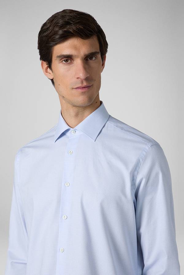 Lab. Pal Zileri Camicia azzurra con micro struttura Novità