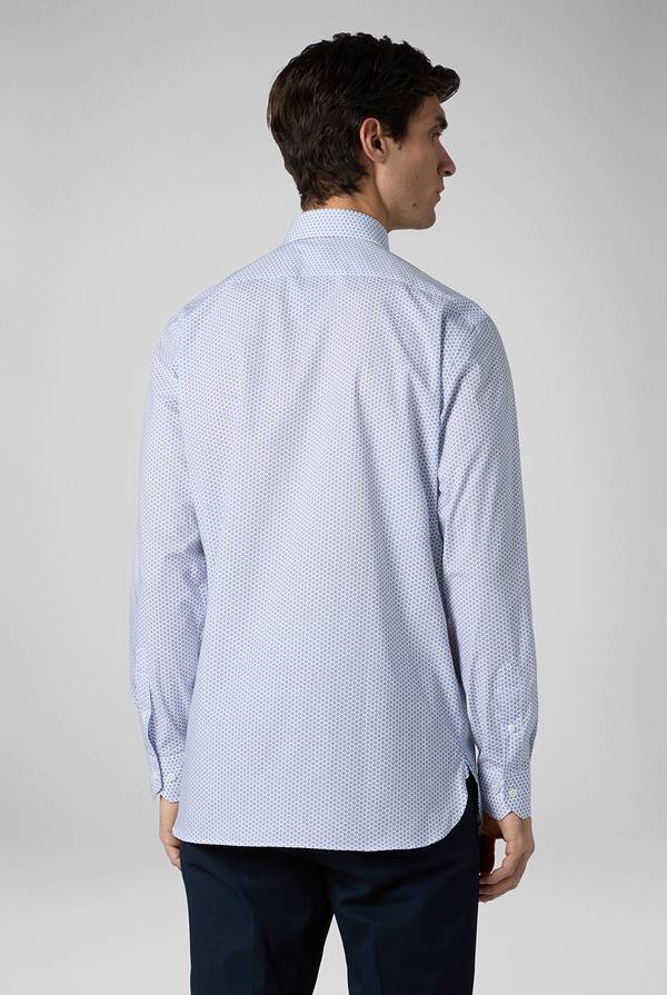 Lab. Pal Zileri Camicia in puro cotone con stampa circolare Saldi