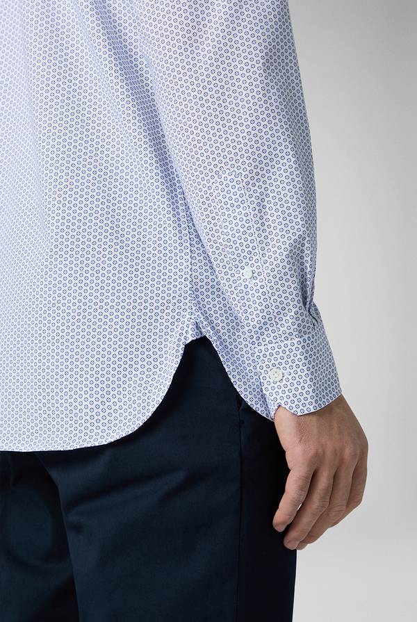Lab. Pal Zileri Camicia in puro cotone con stampa circolare Saldi