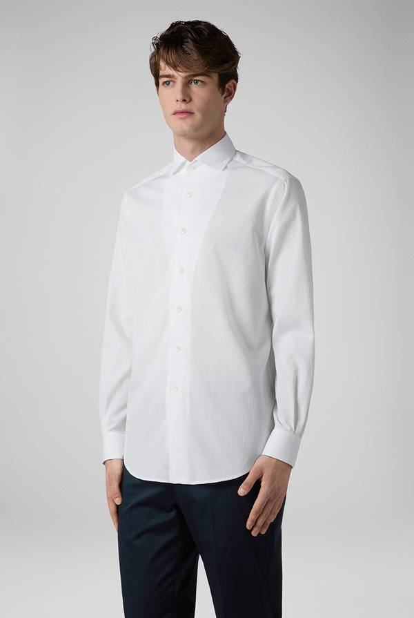 Lab. Pal Zileri Camicia bianca in cotone Vendita Calda