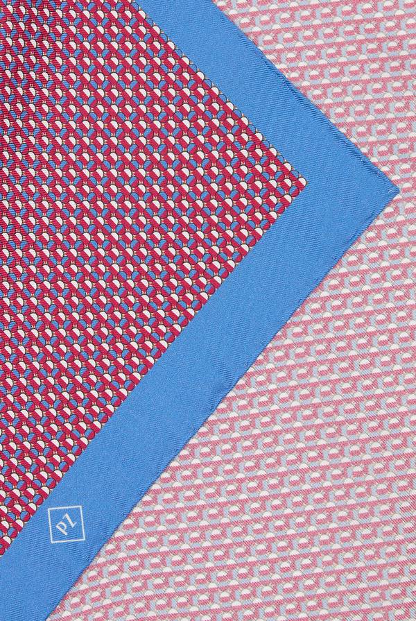 Lab. Pal Zileri Pochette in seta con motivo geometrico Italy