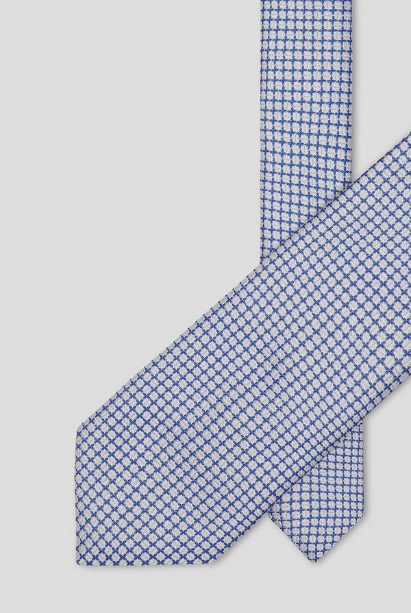 Lab. Pal Zileri Cravatta con micro lavorazione jacquard nei toni dell'azzurro In Linea