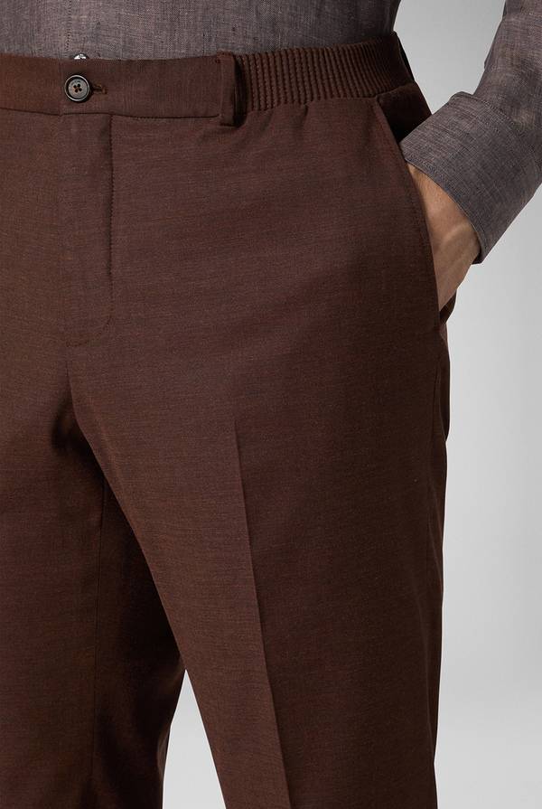 Lab. Pal Zileri Pantalone classico in lana e bamboo Outlet