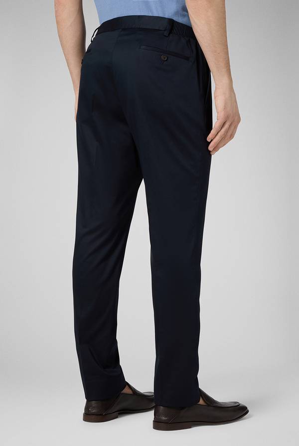 Lab. Pal Zileri Pantalone in cotone e tencel stretch Vendita Calda