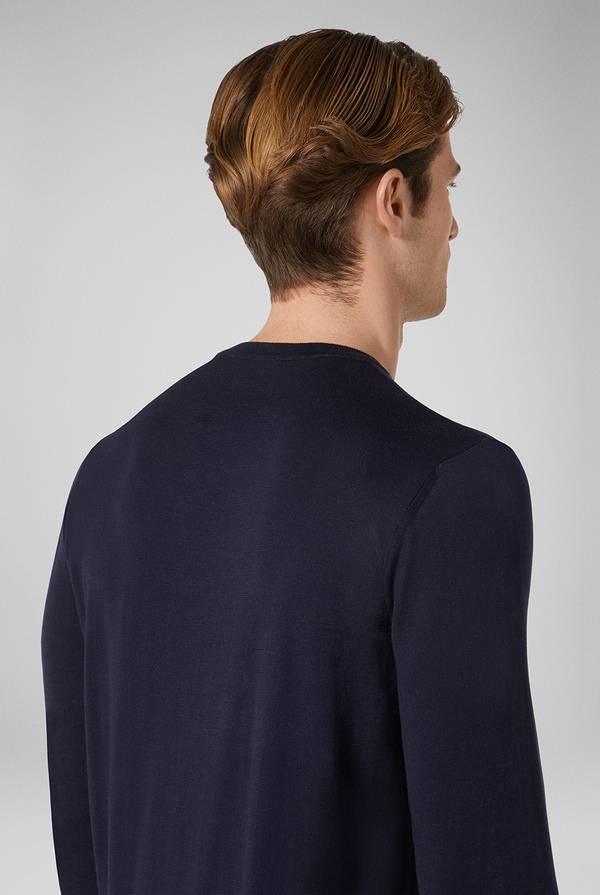 Lab. Pal Zileri Girocollo in maglia con dettagli verde laguna Convenienza