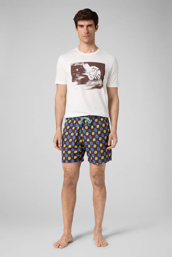 Lab. Pal Zileri tshirt in cotone con stampa astratta 2025
