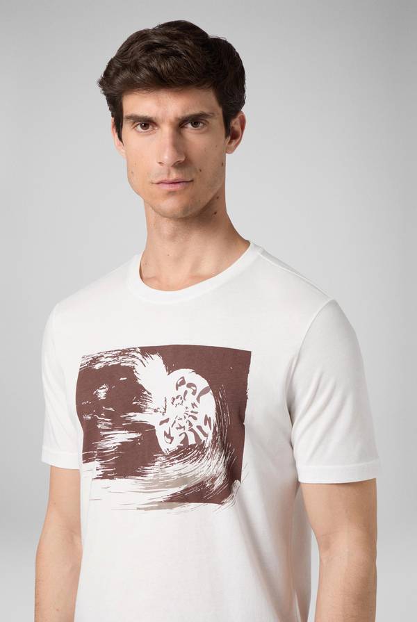 Lab. Pal Zileri tshirt in cotone con stampa astratta 2025