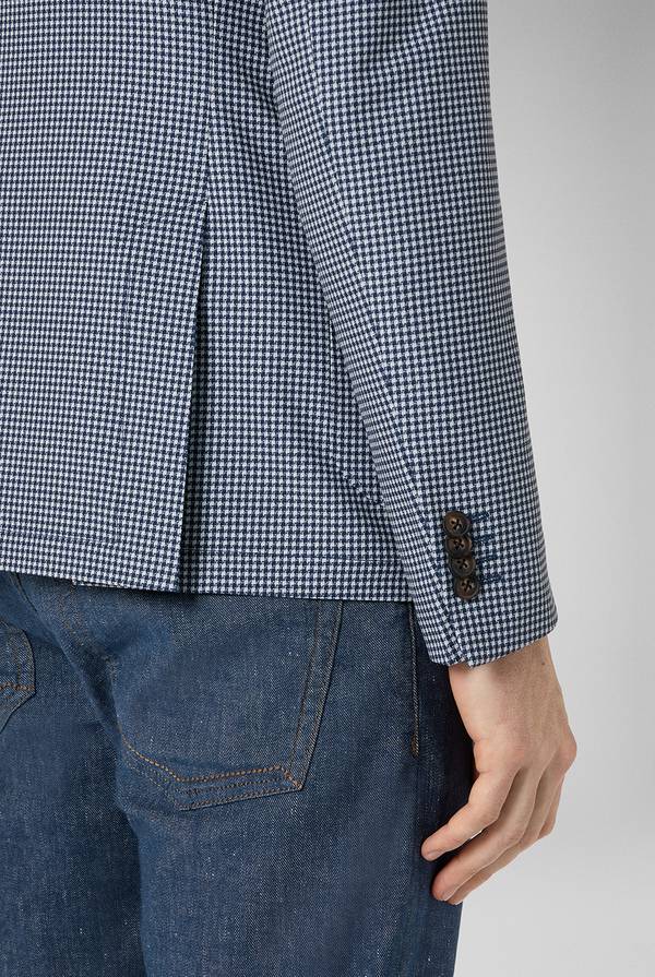 Lab. Pal Zileri Giacca Effortless in jersey con motivo pied de poule Soddisfazione Garantita