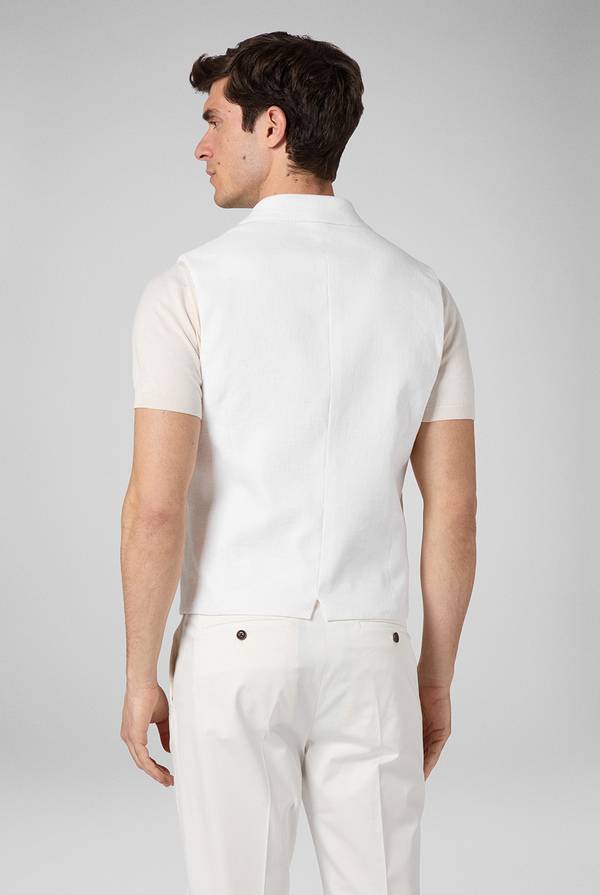 Lab. Pal Zileri Gilet doppiopetto bianco con macro bottoni Fino Al -60%