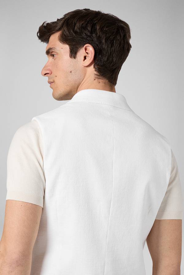 Lab. Pal Zileri Gilet doppiopetto bianco con macro bottoni Fino Al -60%